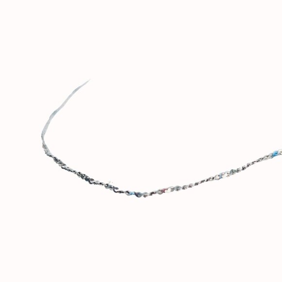 Sterling Silver Italy 925 Delicate Chain Bracelet 7 Inches Long - Picture 10 of 11